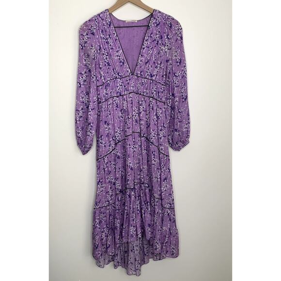 Ulla Johnson Joan Midi Dress in Lilac Purple Womens Size 2 - Picture 3 of 16